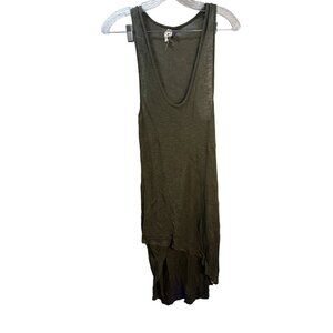 Free People Hi-Low Olive Green Tank Top Size P/S